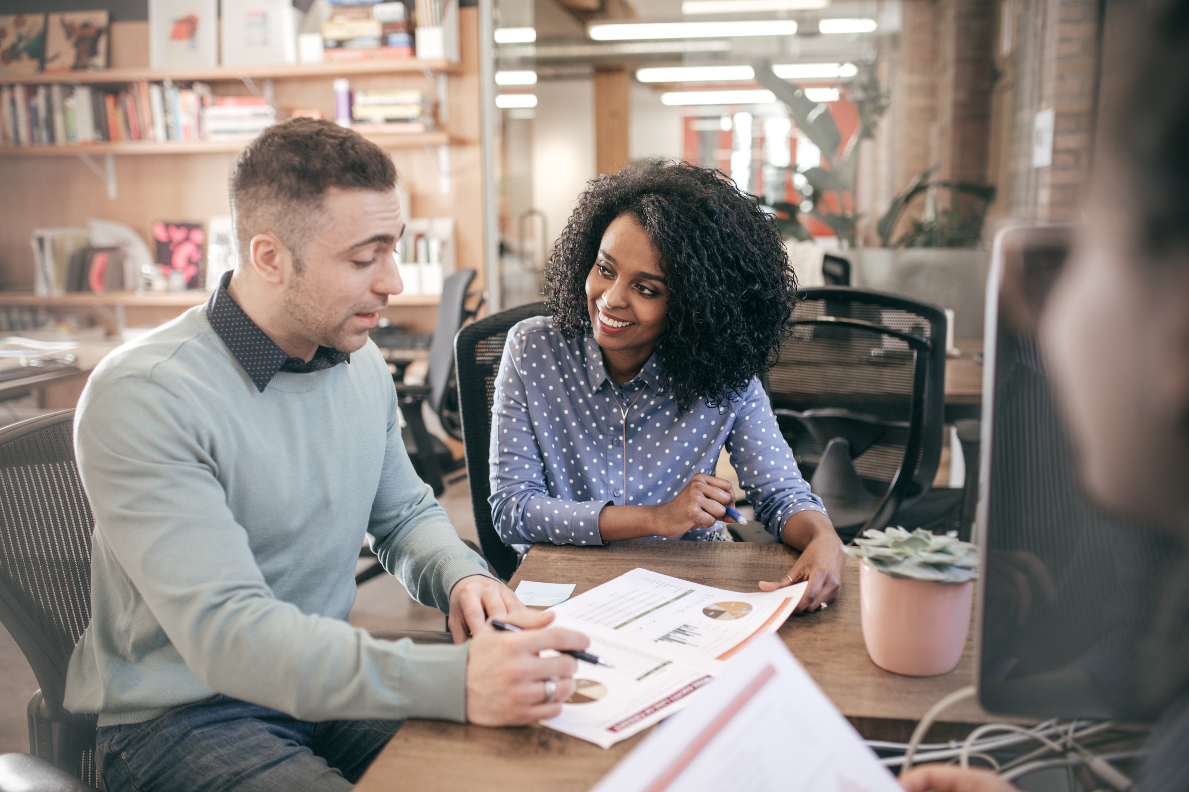 a landlord and a tenant discuss lease terms